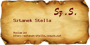 Sztanek Stella névjegykártya