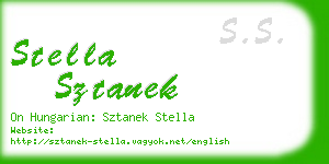 stella sztanek business card